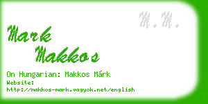 mark makkos business card